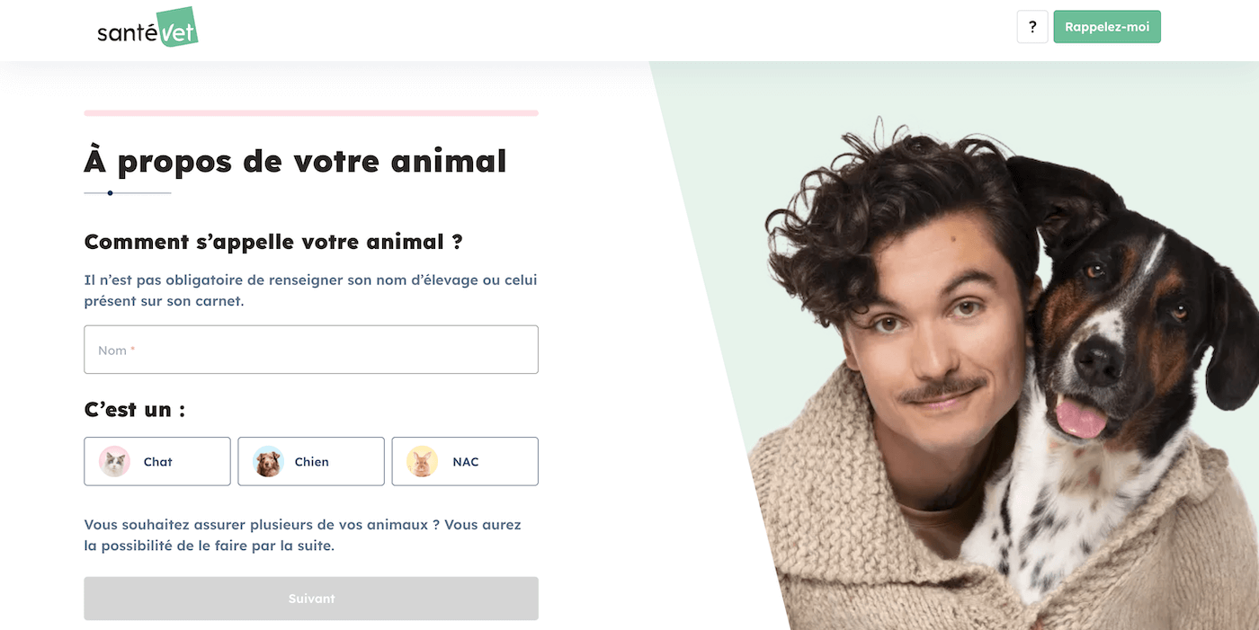 Santévet assurance pour chien site web